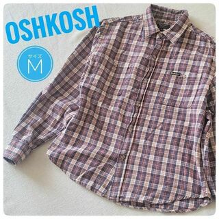 オシュコシュ(OshKosh)のシャツ ネルシャツ フランネルシャツ チェック 綿 コットン M 赤 紺(シャツ)