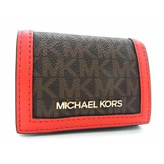 ■新品■未使用■ MICHAEL KORS マイケルコース MK柄 PVC×レザー 三つ折り 財布 ウォレット ブラウン系 FA0555 