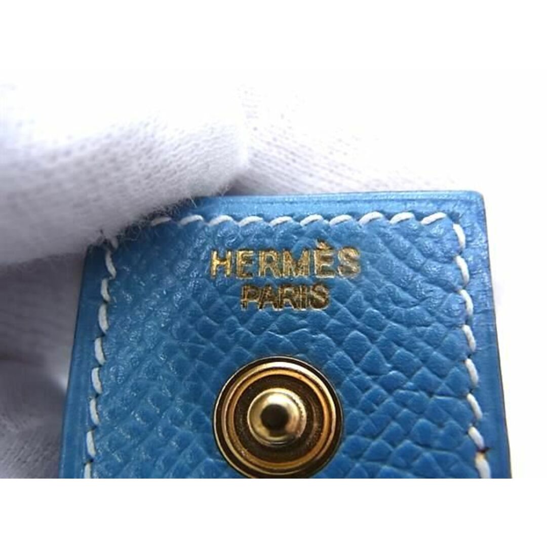 Hermes(エルメス)の■新品同様■ HERMES エルメス クシュベル ガムケース 印鑑ケース リップケース レディース メンズ ライトブルー系 AU1153  レディースのファッション小物(その他)の商品写真