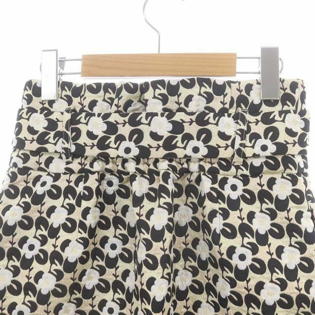 Lily Brown(リリーブラウン)のリリーブラウン タイトスカート ひざ丈 ベルト付き 刺繍 花柄 ラメ 1 M レディースのスカート(ひざ丈スカート)の商品写真