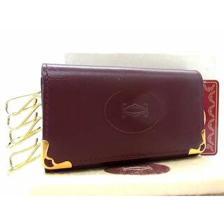 ■新品同様■ Cartier カルティエ マストライン レザー 6連 キーケース 鍵入れ メンズ レディース ボルドー系 BG7453 