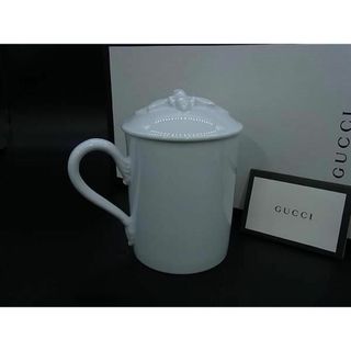 ■新品同様■ GUCCI グッチ ビー マグカップ 食器 テーブルウェア ホワイト系 CD1788