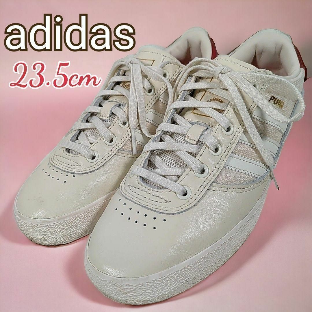 adidas(アディダス)のアディダス◎美品✨スケートボーディング プイグ スニーカー(23.5)クリーム色 レディースの靴/シューズ(スニーカー)の商品写真