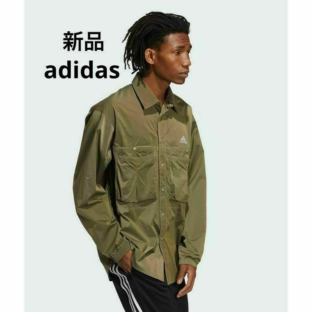 adidas(アディダス)の新品 adidas ナイロンジャケット PRSVEシャツ アウター 長袖トップス メンズのジャケット/アウター(ナイロンジャケット)の商品写真