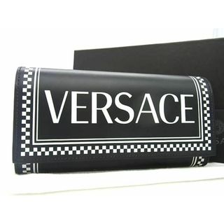 ヴェルサーチ(VERSACE)の■新品■未使用■ VERSACE ヴェルサーチ 90sロゴ レザー 二つ折り 長財布 ウォレット メンズ レディース ブラック系 FA7892 (その他)