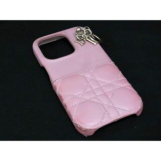 Dior - ChristianDior クリスチャンディオール レディディオール カナージュ レザー iPhone14Pro対応 アイフォンケース ピンク系 BJ2542