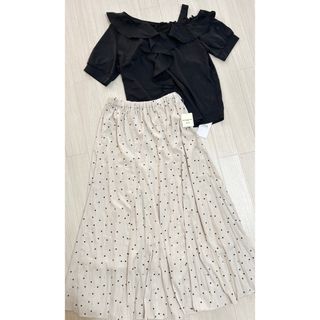 フィフス(fifth)の❤️期間限定価格❤️新品タグ付き❤️2点セット❤️フリル❤️ドット❤️レース❤️(シャツ/ブラウス(半袖/袖なし))