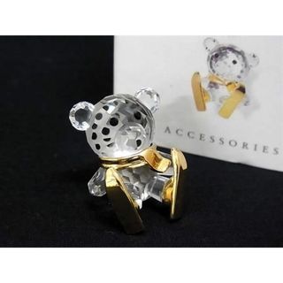 スワロフスキー(SWAROVSKI)の■新品■未使用■ SWAROVSKI スワロフスキー クリスタルガラス ベア くま ピンバッチ アクセサリー クリア FD0236(その他)