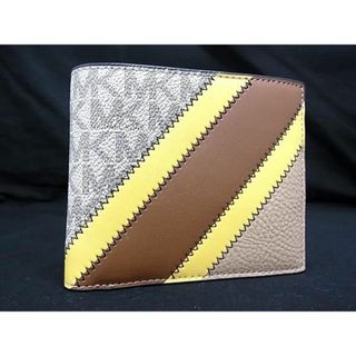 マイケルコース(Michael Kors)の■新品■未使用■ MICHAEL KORS マイケルコース MK柄 PVC 二つ折り 財布 ウォレット レディース ブラウン系 BJ1978 (その他)