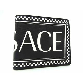 ヴェルサーチ(VERSACE)の■新品同様■ VERSACE ヴェルサーチ レザー 二つ折り 財布 ウォレット 札入れ カード入れ ブラック系 FC2601 (その他)