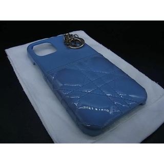 Dior - ■美品■ ChristianDior ディオール レディディオール カナージュ パテントレザー iPhone12/12Pro対応 アイフォンケース ブルー系 FA7875