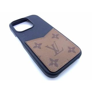 ルイヴィトン(LOUIS VUITTON)の■美品■ LOUIS VUITTON ルイヴィトン M81999 モノグラム リバース バンパー iPhone14Pro対応 アイフォンケース ブラック系 AY2187(その他)