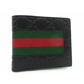 グッチ(Gucci)の■新品同様■ GUCCI グッチ 408827 シェリーライン グッチシマ レザー 二つ折り 財布 ウォレット 札入れ カード入れ ブラック系 FC2639 (その他)