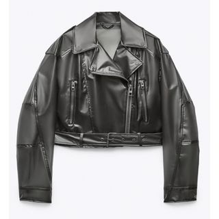 ザラ(ZARA)のZARAビニールライダースジャケット(ライダースジャケット)