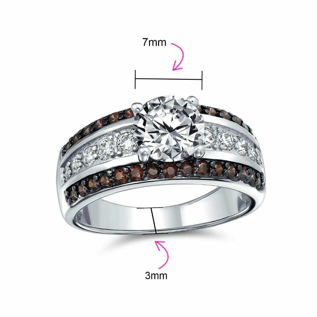 色:ブラウン_指輪のサイズ:11Bling Jewelry 女性のための 3 レディースのアクセサリー(その他)の商品写真