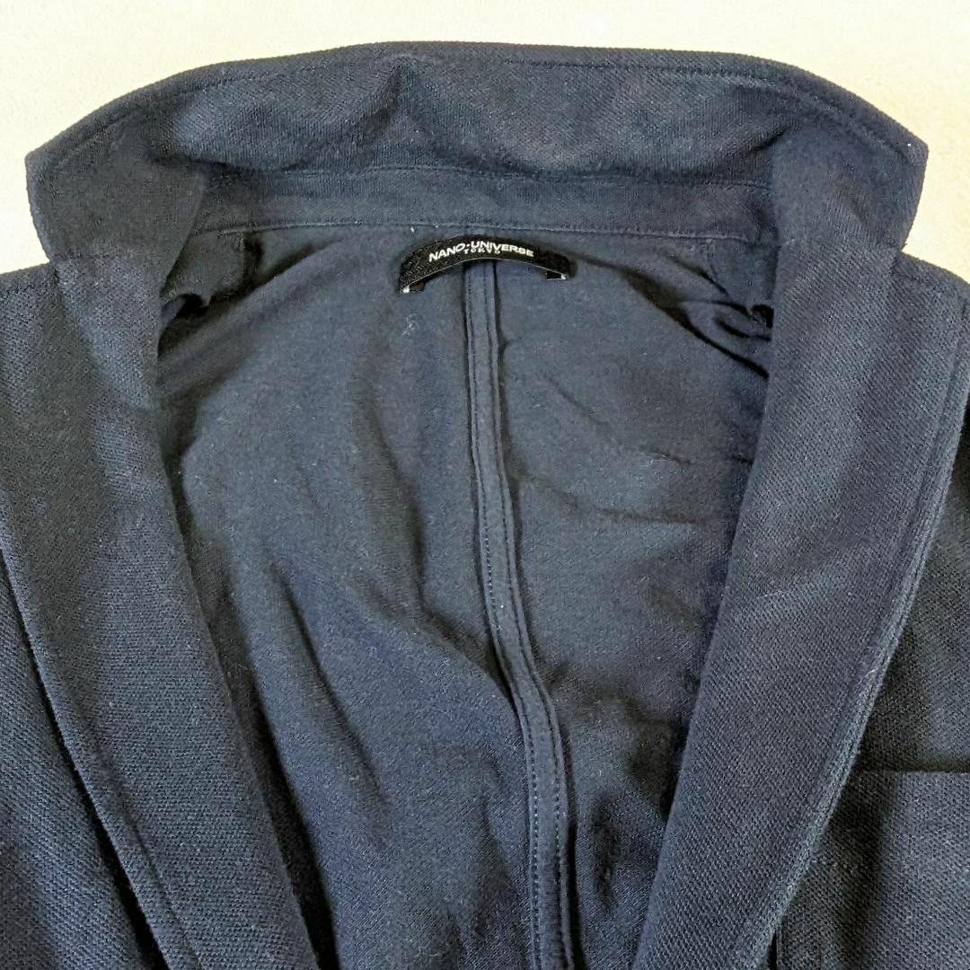 nano・universe(ナノユニバース)の【ナノユニバース】テーラードジャケット　綿　コットン　ネイビー　L メンズのジャケット/アウター(テーラードジャケット)の商品写真