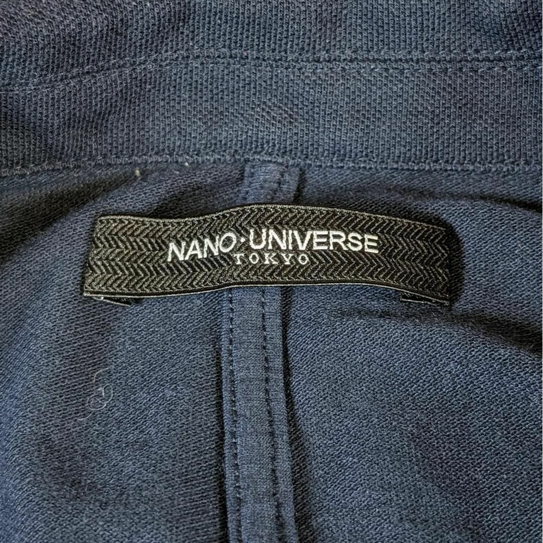 nano・universe(ナノユニバース)の【ナノユニバース】テーラードジャケット　綿　コットン　ネイビー　L メンズのジャケット/アウター(テーラードジャケット)の商品写真