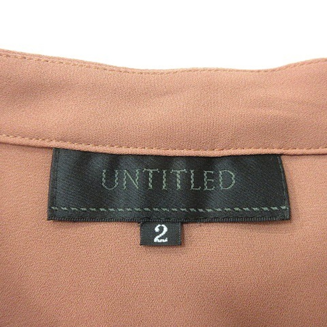 UNTITLED(アンタイトル)のアンタイトル UNTITLED ブラウス 長袖 2 茶 ブラウン /MN レディースのトップス(シャツ/ブラウス(長袖/七分))の商品写真