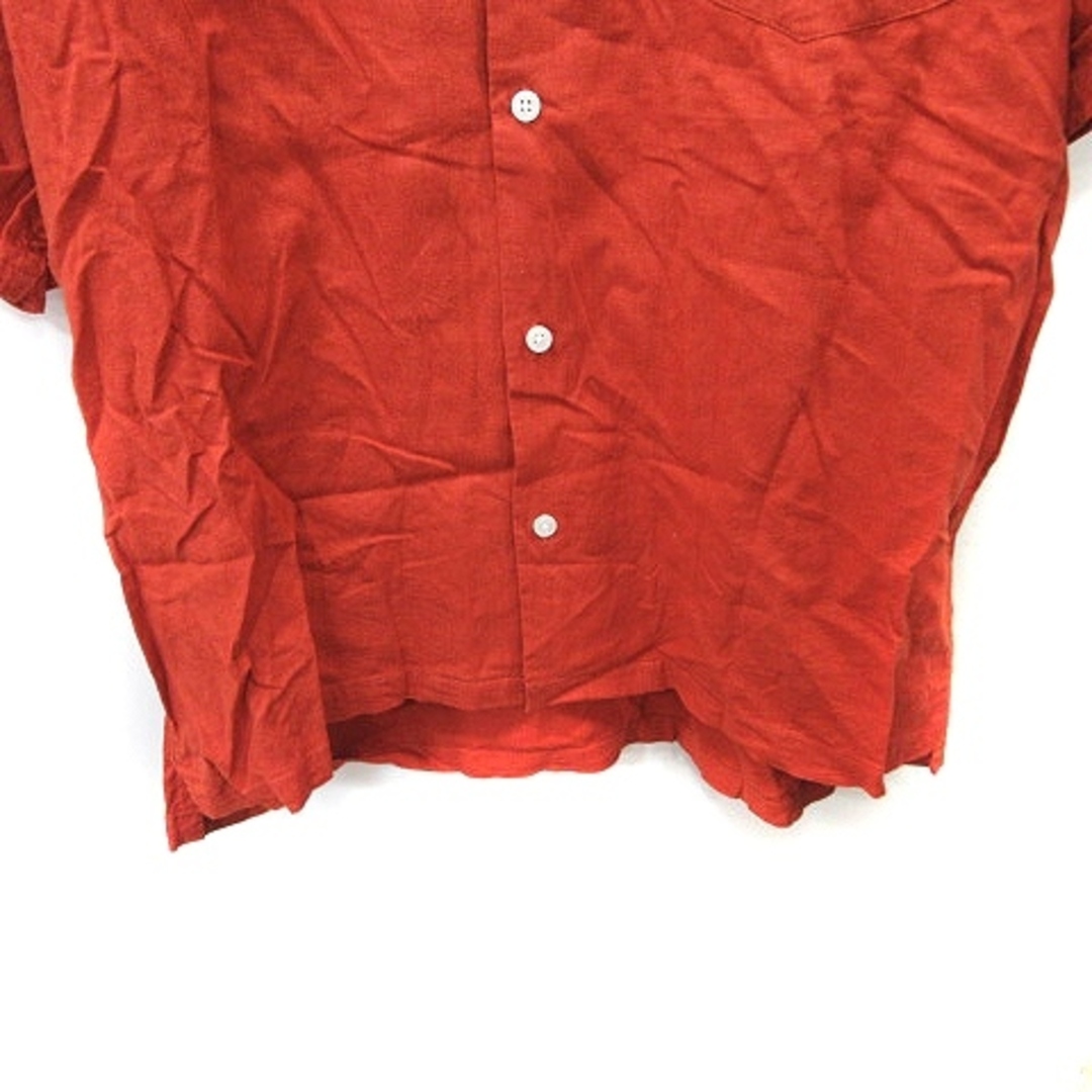 nano・universe(ナノユニバース)のナノユニバース シャツ 半袖 麻 リネン XL 赤茶 レンガ /YI メンズのトップス(シャツ)の商品写真