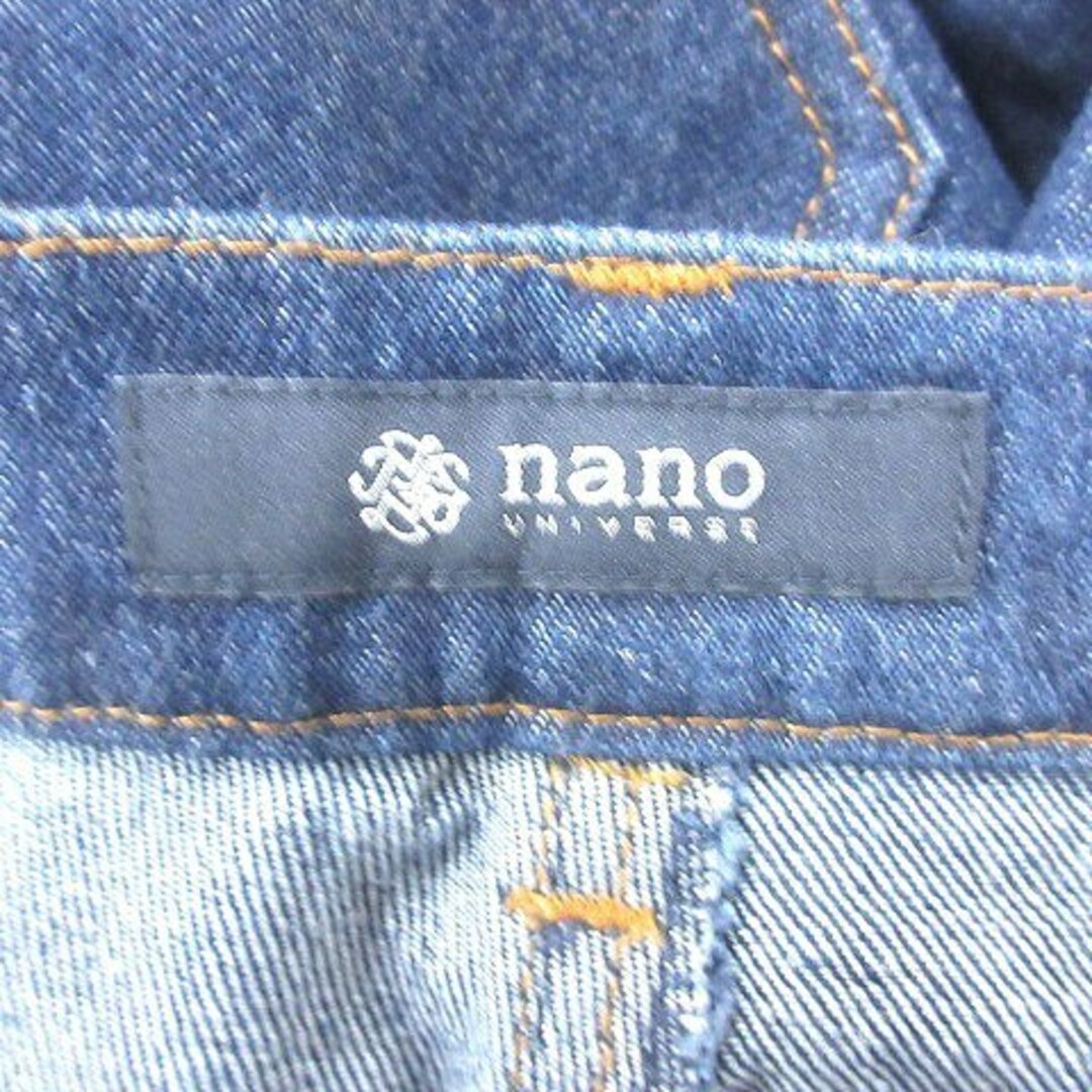 nano・universe(ナノユニバース)のナノユニバース パンツ デニム ジーンズ ハイウエスト ロング 36 青 ブルー レディースのパンツ(デニム/ジーンズ)の商品写真