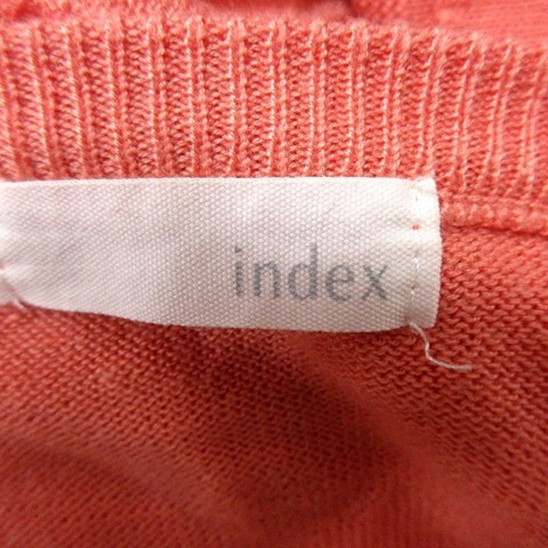 INDEX(インデックス)のインデックス INDEX ニット カットソー Uネック 七分袖 M オレンジ レディースのトップス(その他)の商品写真