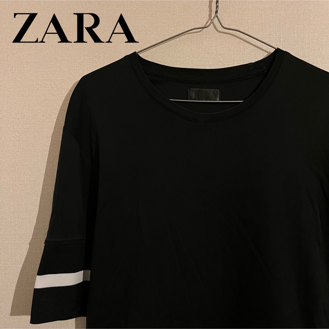 ZARA(ザラ)のzara 5分袖 リブ Tシャツ メンズのトップス(Tシャツ/カットソー(半袖/袖なし))の商品写真