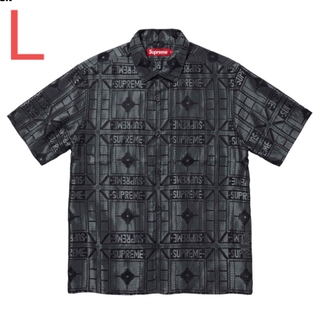 シュプリーム(Supreme)のSupreme Tray Jacquard S/S Shirt Black L(シャツ)