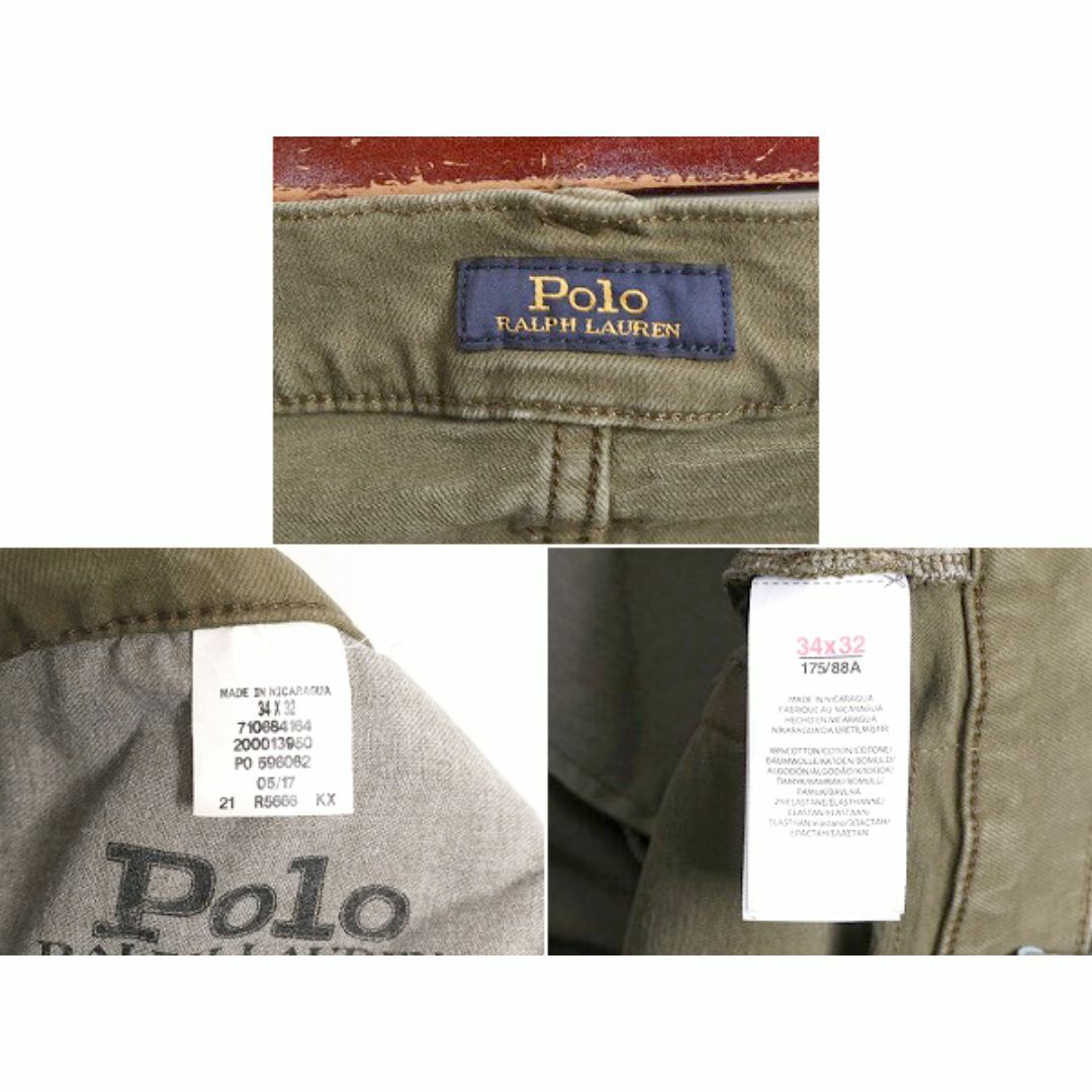 Ralph Lauren(ラルフローレン)のポロ ラルフローレン スリム ストレート カラー デニム パンツ 34 32 / 古着 POLO ジーンズ ジーパン ストレッチ ジッパーフライ 5ポケット メンズのパンツ(デニム/ジーンズ)の商品写真