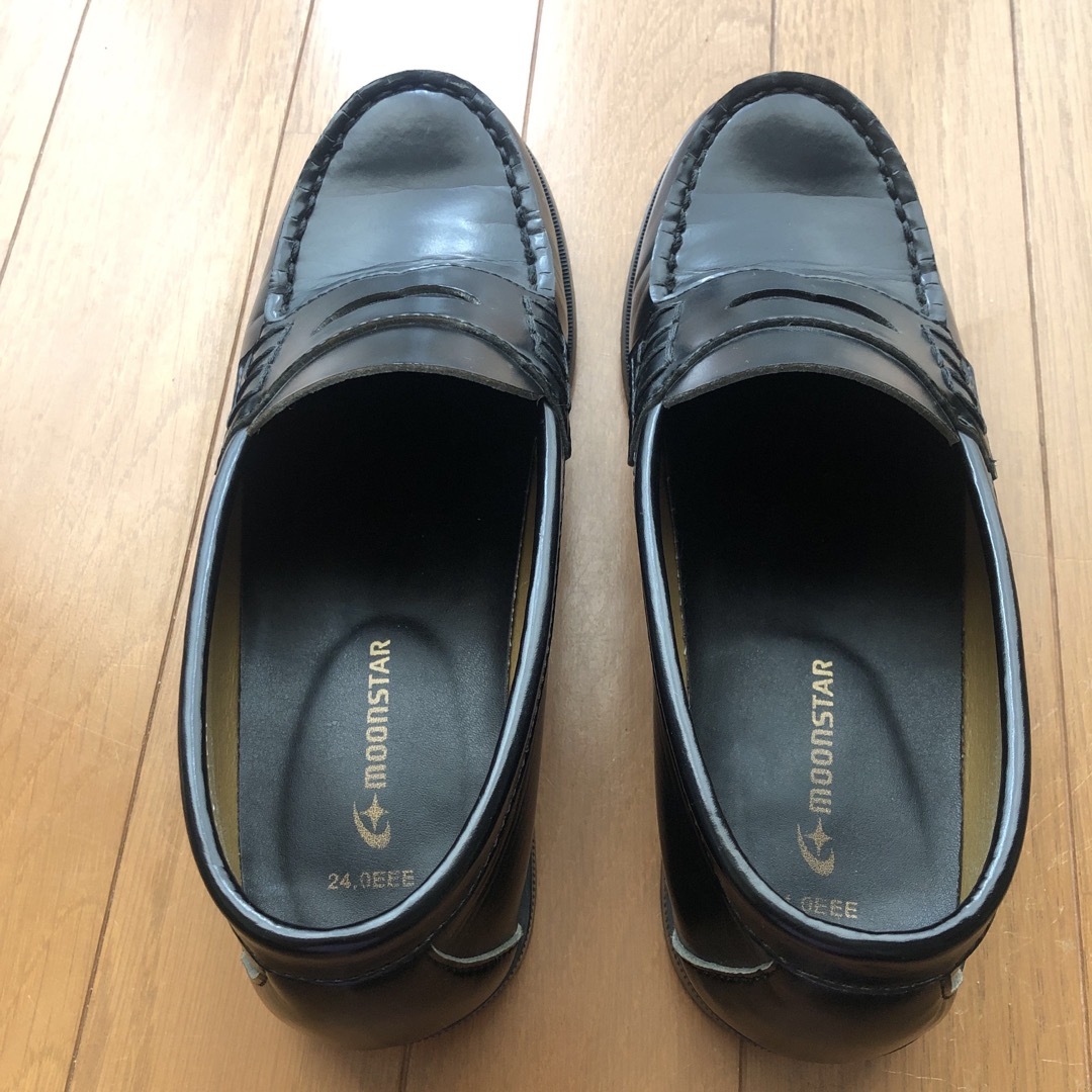 MOONSTAR (ムーンスター)の⭐︎ムーンスター　ローファー　黒　24.0EEE レディースの靴/シューズ(ローファー/革靴)の商品写真