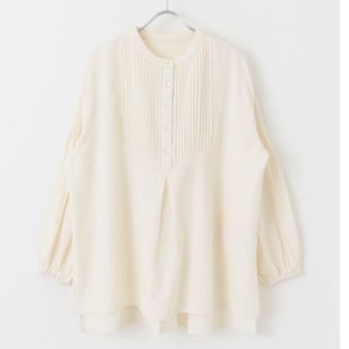 sonny label ツイルコットンレーヨンピンタックドレスシャツ 