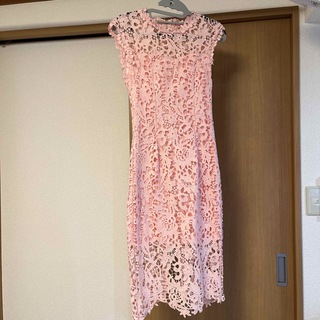 ピンク　膝丈ワンピース　ドレス(ひざ丈ワンピース)