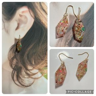 レジンピアス 押花(ピアス)