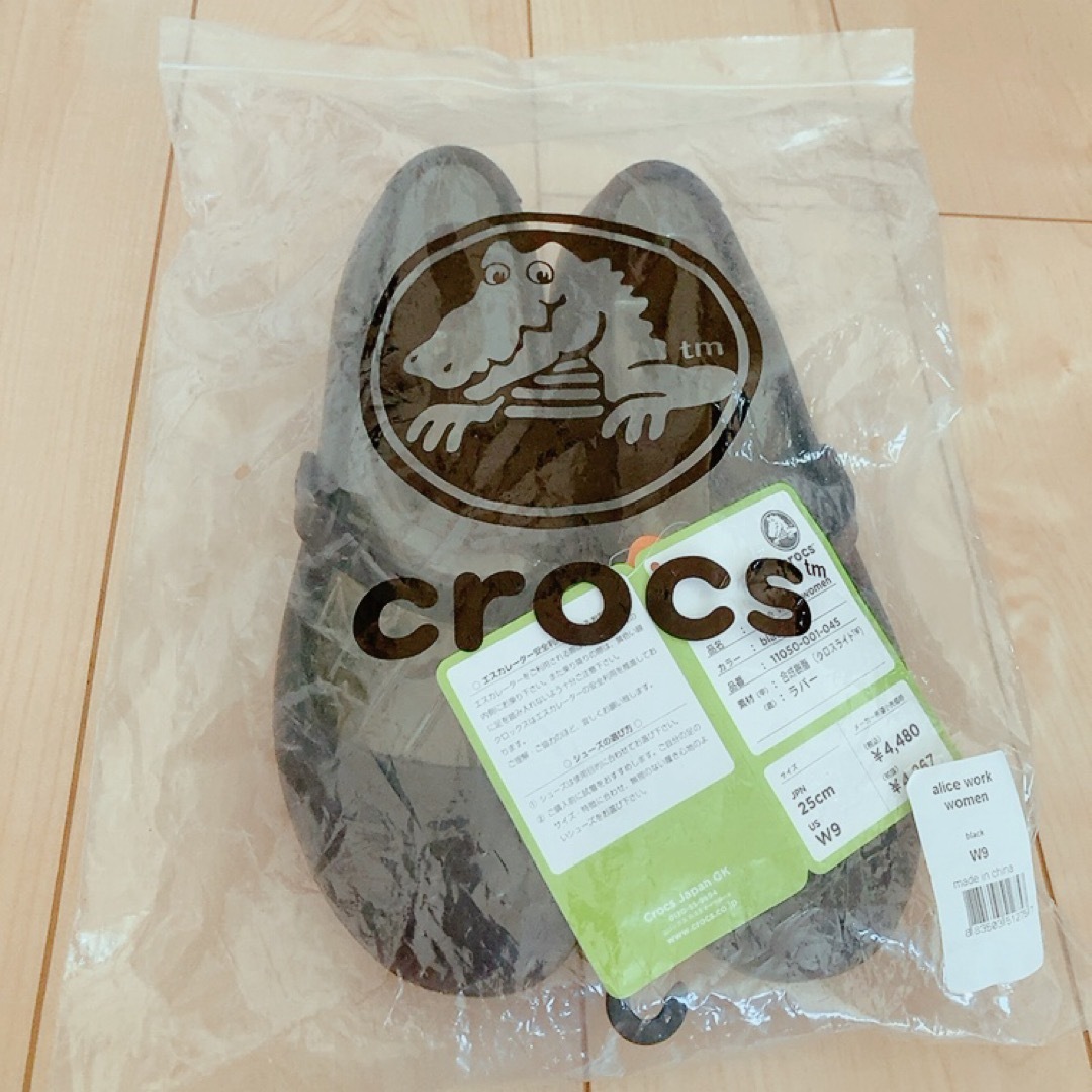 crocs(クロックス)の【新品】25cm CROCSクロックス　アリスワーク ブラック W9 パンプス レディースの靴/シューズ(サンダル)の商品写真