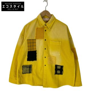 MARNI - マルニ イエロー パッチワーク デニムジャケット CUJU0061LX 44の通販 MARNI - マルニ イエロー パッチワーク デニムジャケット CUJU0061LX 44の通販