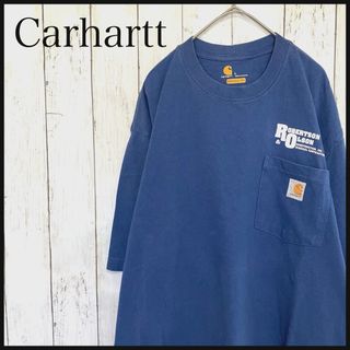 carhartt - カーハート 半袖Tシャツ ポケット付ワンポイント刺繍ロゴ企業系プリントZ1233