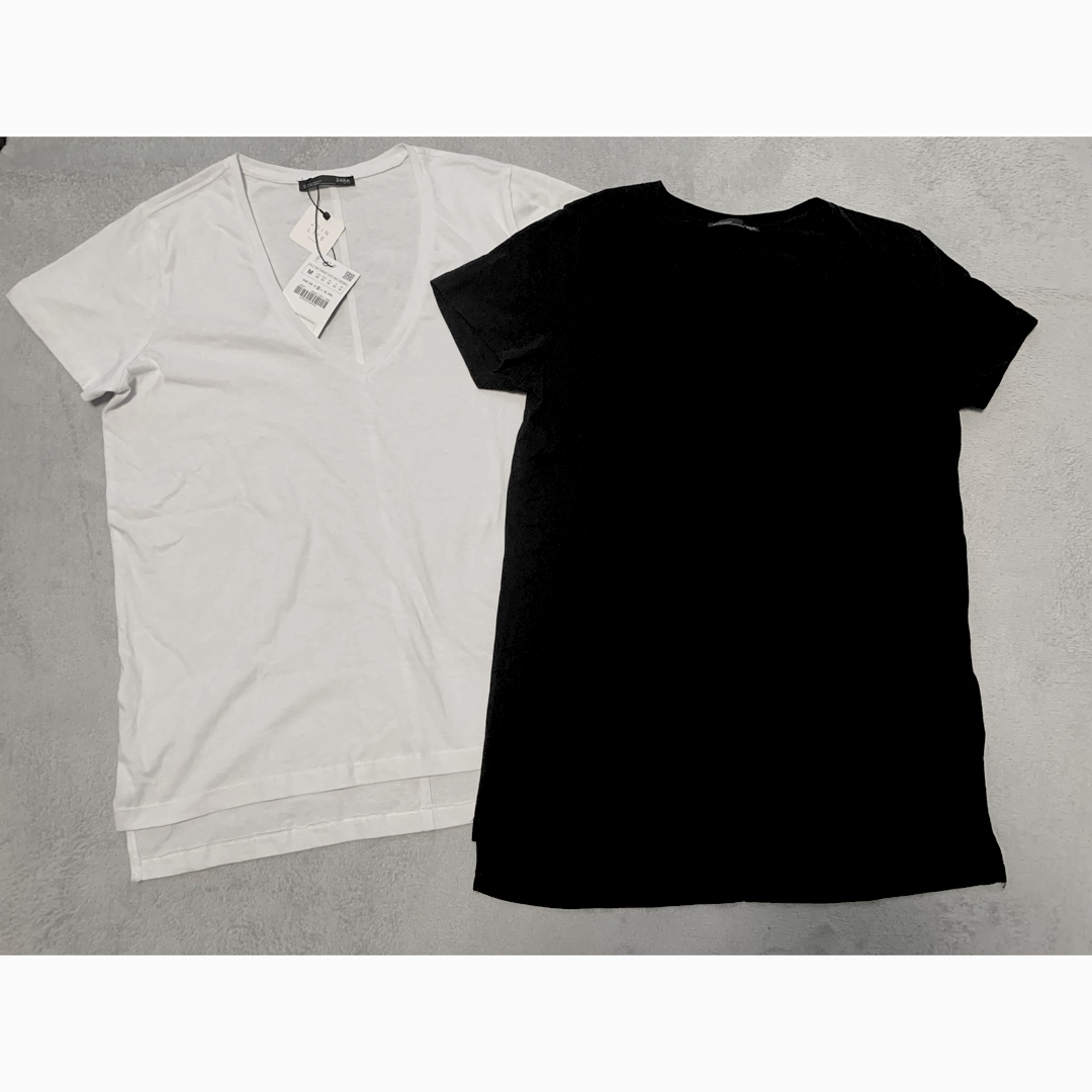 ZARA(ザラ)のZARA tシャツ 2枚 レディースのトップス(Tシャツ(半袖/袖なし))の商品写真