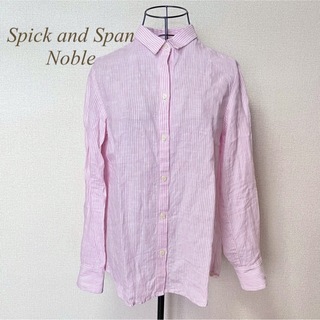 スピックアンドスパンノーブル(Spick and Span Noble)のSpick and span Noble  2way リネン　ストライプシャツ(シャツ/ブラウス(長袖/七分))