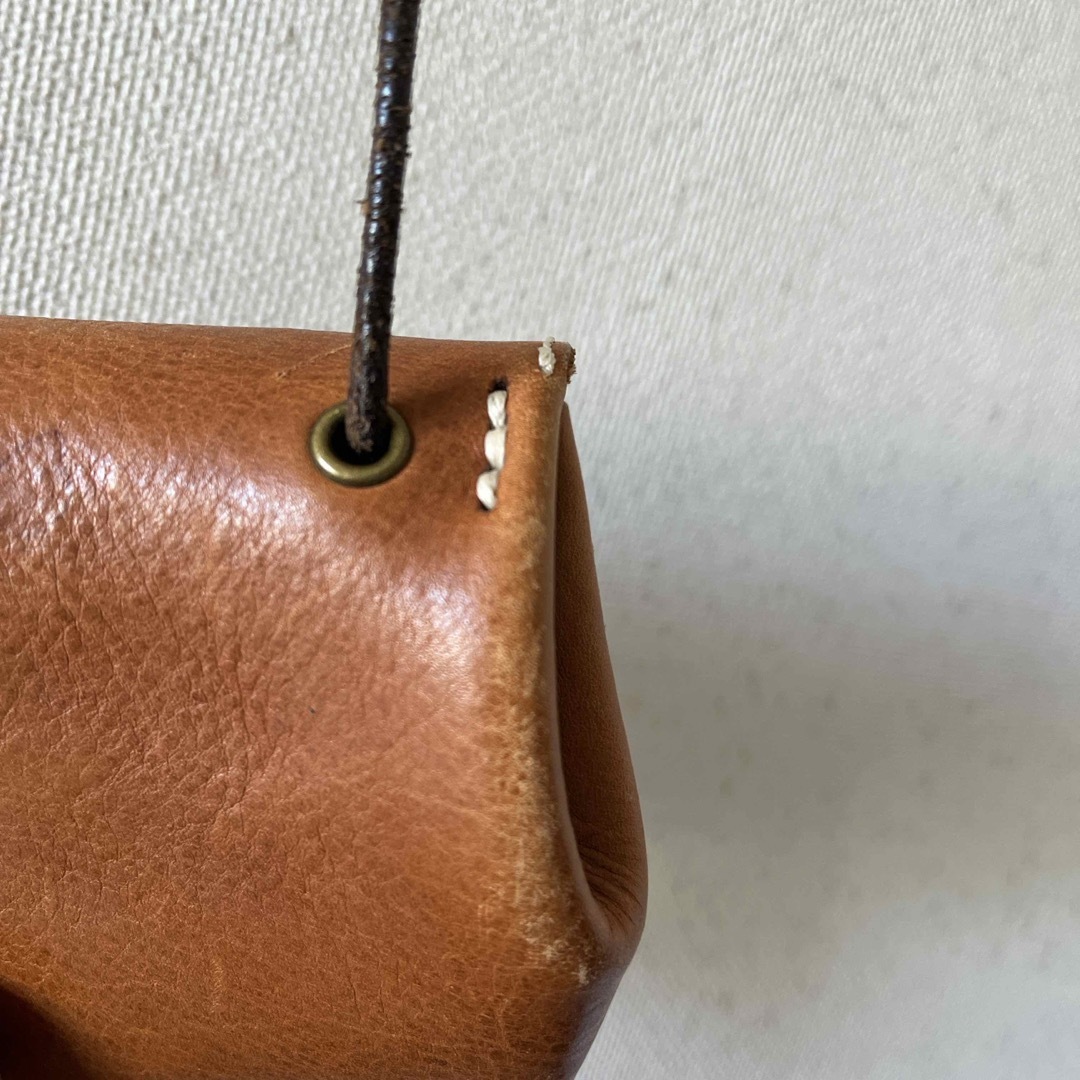 レザーポシェット　ポーチ　バッグ　財布 レディースのバッグ(ショルダーバッグ)の商品写真
