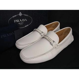 プラダ(PRADA)の■新品同様■ PRADA プラダ 2DD114 レザー ローファー 表記サイズ 9 (約28.0cm) 靴 シューズ 紳士 メンズ アイボリー系 FA0099(ドレス/ビジネス)