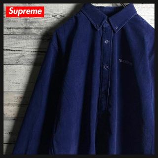 シュプリーム(Supreme)の【キムタク着用】シュプリーム☆ 刺繍ロゴ入り コーデュロイ 長袖 シャツ(シャツ)