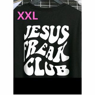 メンズ 夏用 スポーツレジャーショートスリーブTシャツ  黒  XXLサイズ