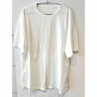 無地 リブ Tシャツ 白(Tシャツ(半袖/袖なし))