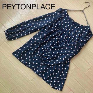 ペイトンプレイス(Peyton Place)のPEYTONPLACE ペイトンプレイス　シフォントップス　水玉　ドット　日本製(シャツ/ブラウス(長袖/七分))