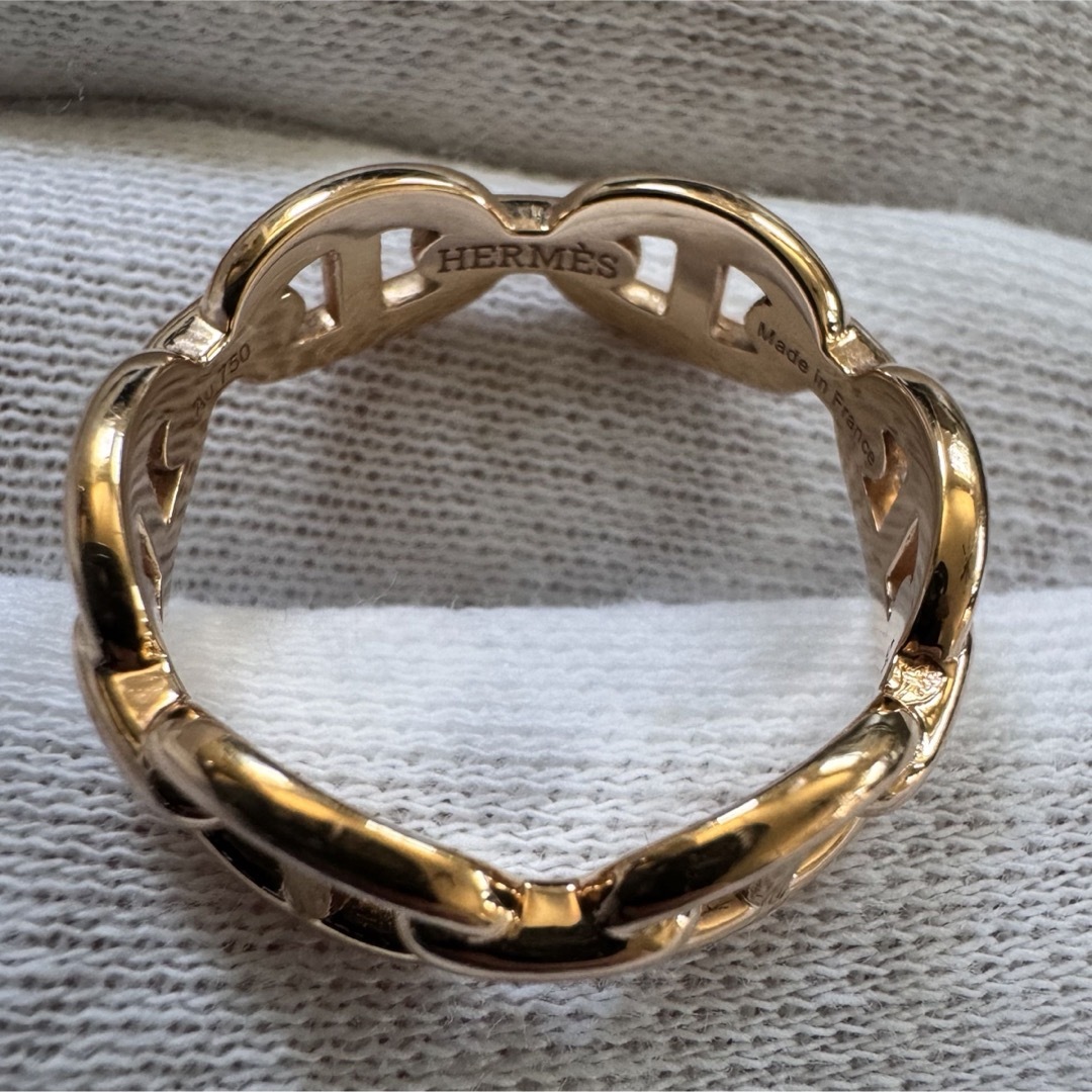 Hermes(エルメス)のエルメス  シェーヌダンクル アンシェネ ピンクゴールド リング PM レディースのアクセサリー(リング(指輪))の商品写真