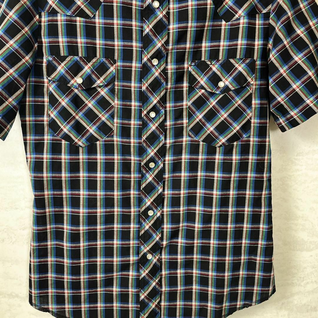Wrangler(ラングラー)のラングラー　ウエスタンシャツ　サイズＳ　ビンテージ　ポリコットン生地　メンズ古着 メンズのトップス(シャツ)の商品写真