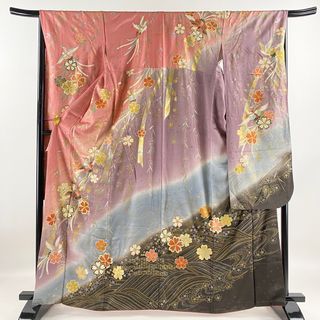 振袖 身丈164.5cm 裄丈66.5cm 正絹 秀品 【中古】(着物)