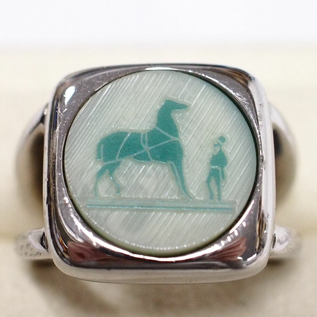 Hermes(エルメス)のB243-192 HERMES コロゾ リング 指輪 約 10号 箱付き カラー シルバー メンズ レディース アクセサリー エルメス  レディースのアクセサリー(リング(指輪))の商品写真