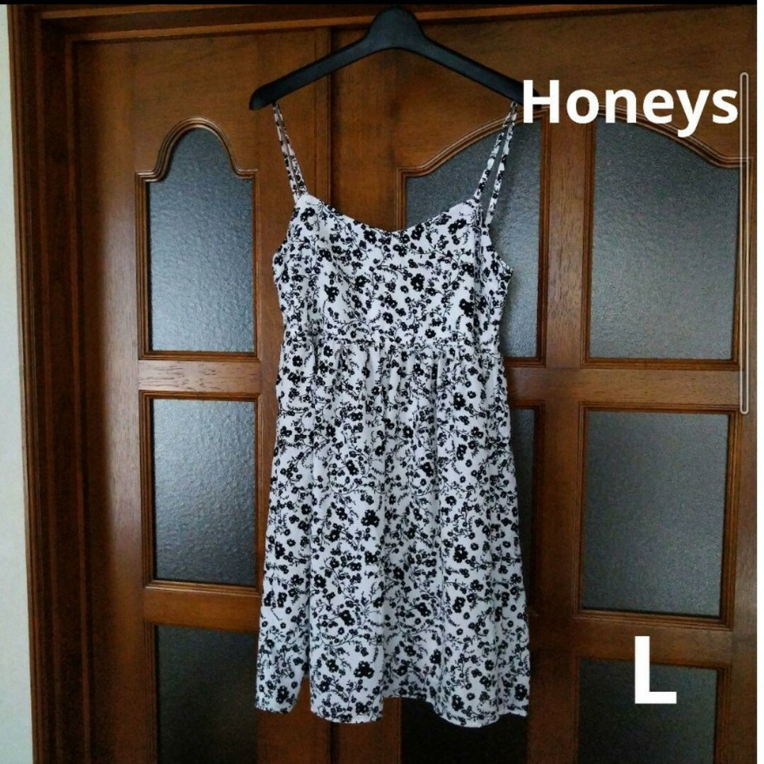 HONEYS(ハニーズ)のHoneys　ハニーズ　キャミワンピース　花柄　Lサイズ レディースのワンピース(ひざ丈ワンピース)の商品写真