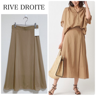 RIVE DROITE - 【新品タグ付】RIVE DROITEスパンローンラップスカート　ベージュ　38
