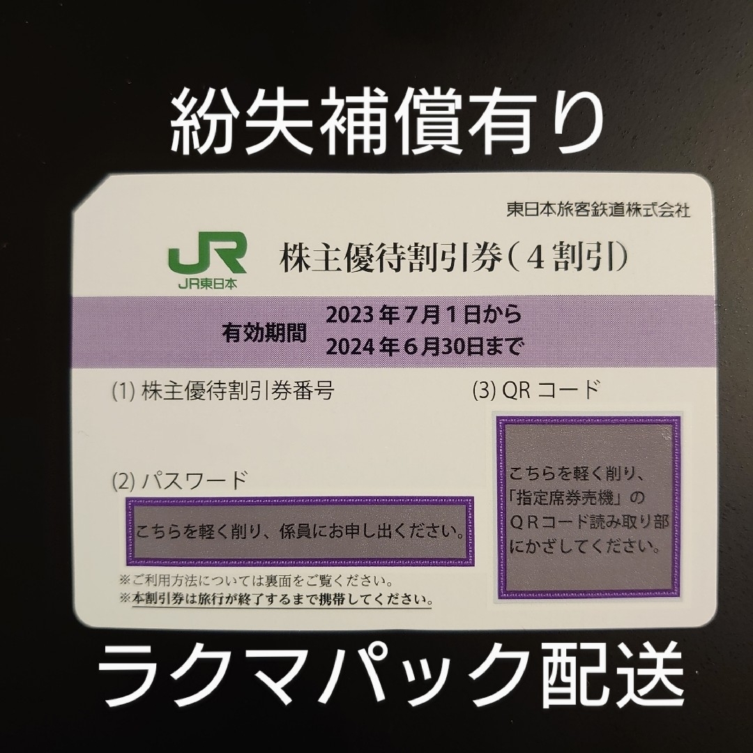 【匿名配送】東日本旅客鉄道　株主優待割引券 チケットの乗車券/交通券(鉄道乗車券)の商品写真